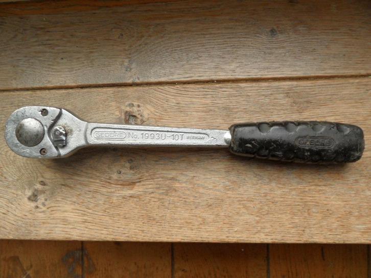 Gedore No 1993 U-10T ratel met pal en middenstand 1/2  aandr, Auto diversen, Autogereedschap, Gebruikt, Ophalen of Verzenden