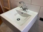 Mooie wastafel inclusief kraan en sifon te koop., Ophalen, Gebruikt, 50 tot 100 cm, Minder dan 100 cm