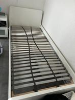 Eenpersoonsbed wit met lattenbodem (Ikea), Huis en Inrichting, Slaapkamer | Bedden, Ophalen, 90 cm, Eenpersoons, Wit