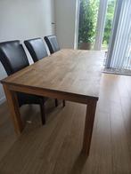 Eettafel van hardhout, Huis en Inrichting, Ophalen, Gebruikt, 200 cm of meer, 50 tot 100 cm