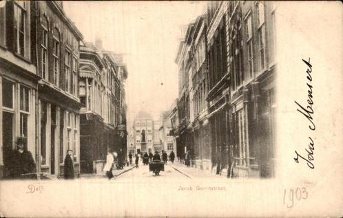 delft . jacob gerritstraat, Verzamelen, Ansichtkaarten | Nederland, Gelopen, Zuid-Holland, Voor 1920, Verzenden