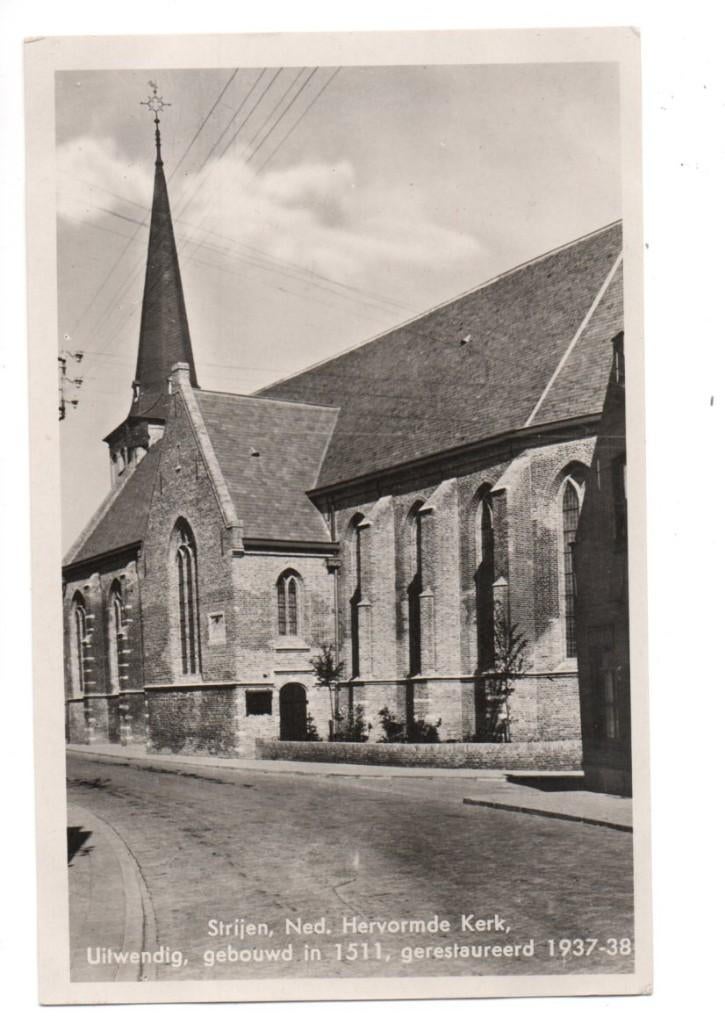 Strijen. Ned, Herv. Kerk.  **, Ophalen of Verzenden, 1940 tot 1960, Ongelopen, Zuid-Holland