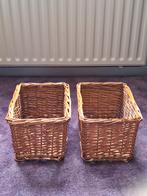 2 kleine rieten mandjes, Mand, Ophalen of Verzenden, Zo goed als nieuw, Riet