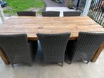 Landelijke tuinset, Tuin en Terras, Ophalen, Kunststof, Gebruikt, 6 zitplaatsen