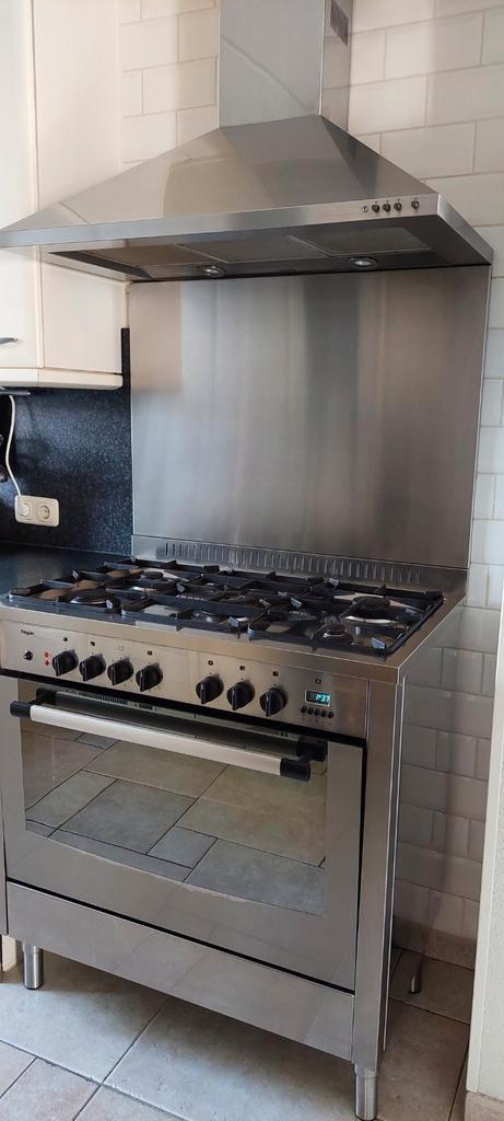 Pelgrim gasfornuis met oven rvs (lees omschrijving), Witgoed en Apparatuur, Fornuizen, Gebruikt, Vrijstaand, Gas, 5 kookzones of meer