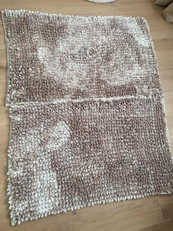 Nieuw badmat bad mat beige koper goud glanzend badkamer beschikbaar voor biedingen