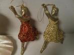 2 vintage beeldjes schitterende danseressen met glitter, Ophalen of Verzenden, Zo goed als nieuw, Dier