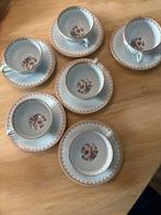 6 Lotus kop en schotels Rörstrand Zweden vintage serviesje, Ophalen of Verzenden