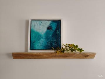 Houten wandplank | EIKEN | decoratief schap | 51cm | zwevend beschikbaar voor biedingen