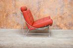 ZGANieuw! rode leren Leolux Volare design fauteuil, Huis en Inrichting, Fauteuils, Leolux, Leolux, Design, 75 tot 100 cm
