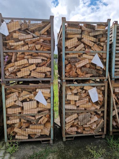 6 mnd gedroogd en gekloofd haardhout gemengd of essen, Tuin en Terras, Haardhout, Blokken, Essenhout, 6 m³ of meer, Ophalen of Verzenden