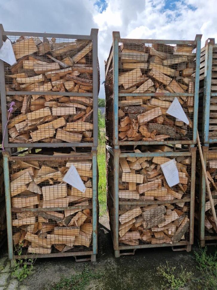 8 mnd gedroogd en gekloofd haardhout gemengd of essen, Tuin en Terras, Haardhout, Blokken, Essenhout, 6 m³ of meer, Ophalen of Verzenden