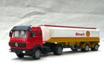 Solido France Mercedes SK + tankoplegger Shell 1/60., Hobby en Vrije tijd, Modelauto's | 1:50, Ophalen of Verzenden, Gebruikt