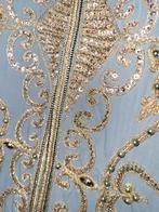 Prachtige Takshita/ Marokkaanse jurk met gouden details, Maat 38/40 (M), Overige typen, Blauw, Ophalen of Verzenden