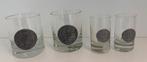 set van 4x Kristal glas borrelglas whisky glazen met munt, Ophalen of Verzenden, Overige typen