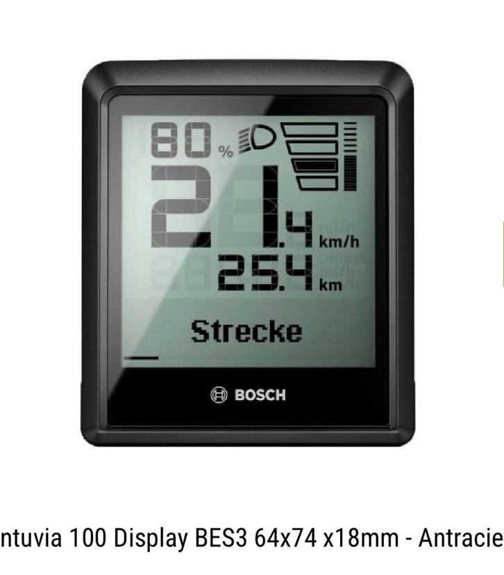 Bosch Intuvia 100 Display inclusief Bosch stuur houder, Fietsen en Brommers, Fietsaccessoires | Fietscomputers, Nieuw, Ophalen of Verzenden