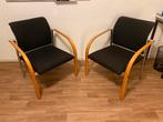 2 vintage design stoelen ontvangststoelen KEMBO zwart chroom, Huis en Inrichting, Fauteuils, Gebruikt, Ophalen of Verzenden, Metaal
