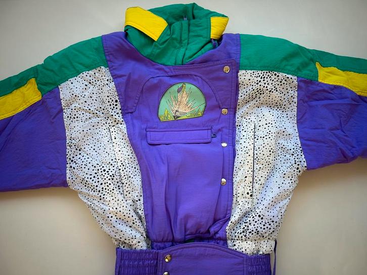 Retro Vintage Fout Skipak mt.36, Kleding | Dames, Wintersportkleding, Zo goed als nieuw, Pak, Maat 36 (S), Ophalen of Verzenden