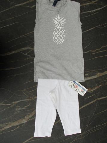 Vinrose setje - jurk grijs + legging wit NIEUW maat 110 116 beschikbaar voor biedingen