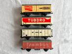 4x Lima CocaCola/Tuborg/Kronenbourg/InterFrigo koelwagons, Hobby en Vrije tijd, Modeltreinen | H0, Gebruikt, Gelijkstroom, Wagon