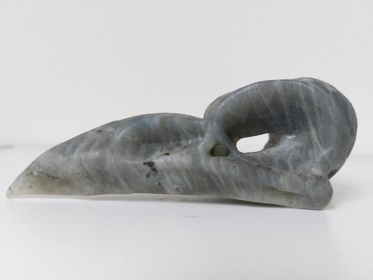 Labradoriet Raven Schedel - Prachtige Flash!, Sieraden, Tassen en Uiterlijk, Edelstenen, Nieuw, Ophalen of Verzenden