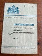 Nederlands voorschrift luchtdoelartillerie munitie 1945 KNIL, Nederland, Boek of Tijdschrift, Landmacht, Verzenden