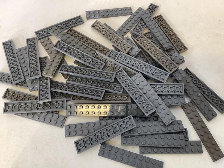 Plaat 2x10 donker grijs, Kinderen en Baby's, Speelgoed | Duplo en Lego, Gebruikt, Lego, Losse stenen, Ophalen of Verzenden