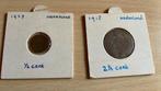 2,5 cent en een 1/2 cent., Postzegels en Munten, Munten | Nederland, Ophalen of Verzenden, Koningin Wilhelmina, 1 cent