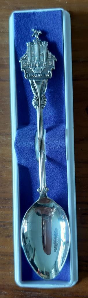Zilveren lepeltje Lekkerkerk - Orgel Kerk, Antiek en Kunst, Antiek | Bestek, Ophalen of Verzenden