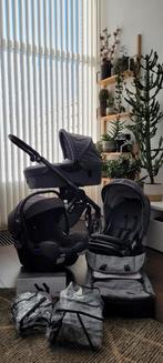 Kinderwagen 3 in 1 Mutsy Evo Grey denim, Combiwagen, Verstelbare duwstang, Zo goed als nieuw, Mutsy