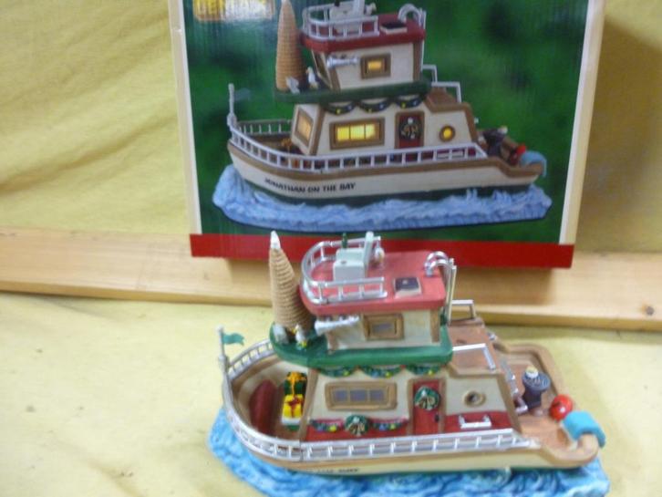 nieuw in doos lemax boot jonathan on the bay met verlichting, Diversen, Kerst, Nieuw, Ophalen