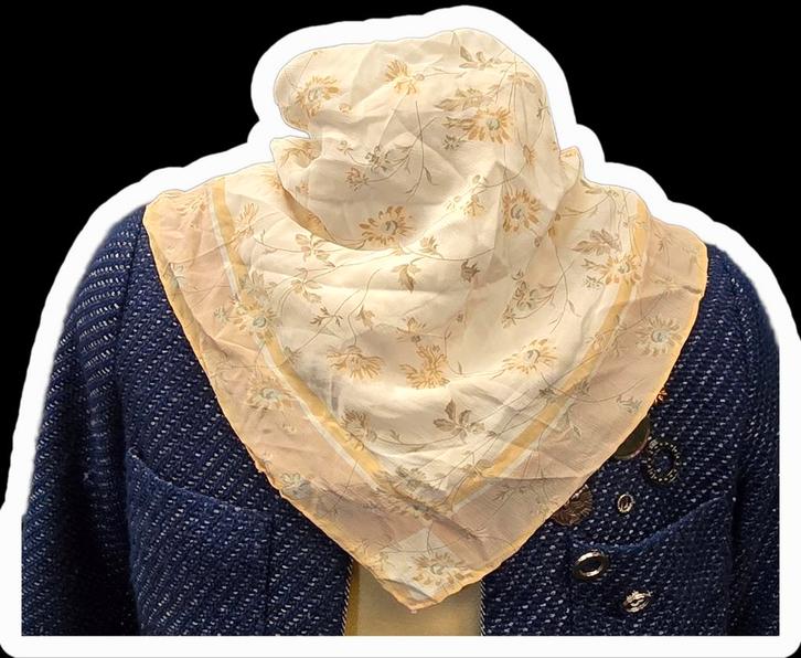 Zijden Sjaaltje met Bloemenprint gratis bezorgd, Kleding | Dames, Hoeden en Petten, Nieuw, One size fits all, Ophalen of Verzenden