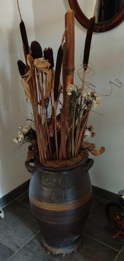 Grote Aardewerk Antieke Keulse pot met droog " boeket", Antiek en Kunst, Antiek | Keramiek en Aardewerk, Ophalen