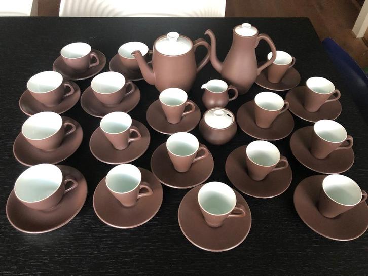 Royal Goedewaagen Gouda Fiesta bruin wit Zweitse Landsheer, Huis en Inrichting, Keuken | Servies, Gebruikt, Overige typen, Overige stijlen