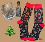 KERST WHISKEY SOKKEN +WHISKEY GLAS +  FLESJE JACK DANIEL'S, Ophalen of Verzenden, Nieuw