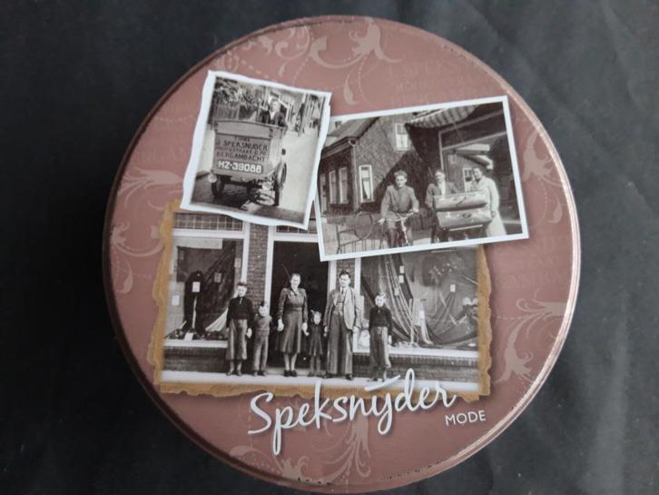 koekblik Speksnijder Mode Bergambacht VINTAGE - jaren 60, Verzamelen, Blikken, Zo goed als nieuw, Koek(jes), Overige merken, Ophalen of Verzenden