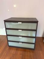 Ikea ladenkast – zwartbruin, strak en tijdloos, Ophalen, 50 tot 100 cm, Zo goed als nieuw, 3 of 4 laden