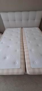 Hastens boxspring, Ophalen, Beige, Tweepersoons, Zo goed als nieuw