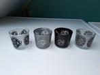 Zwart grijze waxine houders Ikea, Minder dan 25 cm, Overige materialen, Gebruikt, Ophalen of Verzenden