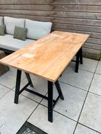 IKEA Bureau - Massief Hout, Zwarte Poten, Huis en Inrichting, Tafels | Eettafels, Ophalen, Gebruikt, 50 tot 100 cm, 150 tot 200 cm