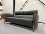 Nieuw Leolux Goncharov 3 zits bank Grijs leer Design, Ophalen of Verzenden, Driepersoons, Nieuw, Leer