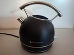 KitchenBrothers Retro Waterkoker - 1,7L - Zwart, 1 tot 2 liter, Ophalen, Gebruikt, Rvs