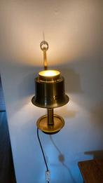 Fraaie antieke zware messing staande of hangende lamp, Antiek en Kunst, Antiek | Lampen, Ophalen of Verzenden