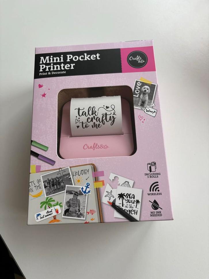 Mini Pocket Printer - Nieuw in Doos!, Computers en Software, Pocketprinters, Nieuw, Ophalen of Verzenden