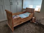 Robuust steigerhouten peuterbedje, Ophalen, Gebruikt, 70 tot 85 cm, 140 tot 160 cm