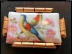 Limoges France , prachtige vintage broche verguld 14 kar, Sieraden, Tassen en Uiterlijk, Broches, 4 tot 7 cm, Verzenden, Zo goed als nieuw