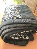 bed deken bedsprei plaid tweezijdig sierdeken zwart-zilver, Ophalen, Zo goed als nieuw