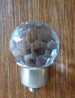 kastknop van metaal en glas met schroefdraad, Ophalen of Verzenden