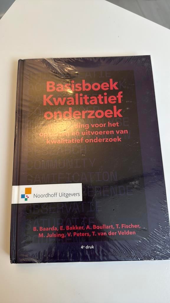 Basisboek kwalitatief onderzoek - Baarda, Boeken, Ophalen of Verzenden, Gamma, Nieuw, HBO