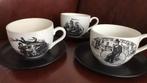 Portmeirion Pottery “sporting Scenes” 3 x kop en schotel, Antiek en Kunst, Antiek | Servies los, Ophalen of Verzenden